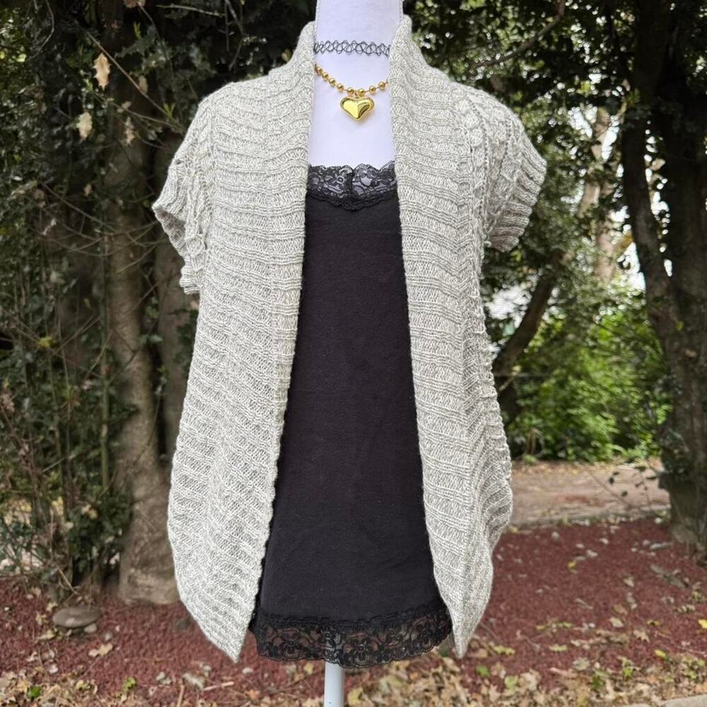 Y2k twee cream crochet tee